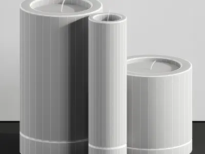 Modern candle Free 3D model