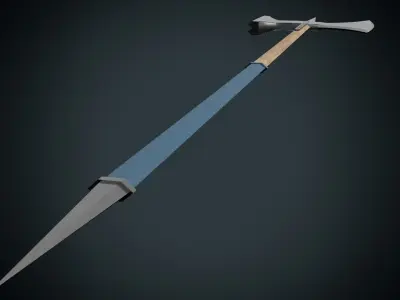 Mordaxe axe Low-poly 3D model