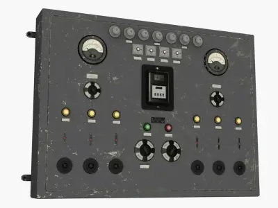 German Power Unit 6 Transmitters WWII Low-poly 3D model