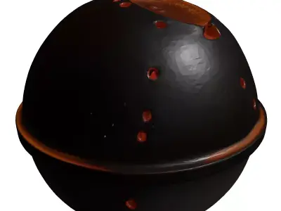 Realistic Vintage Naval Mine 3D model