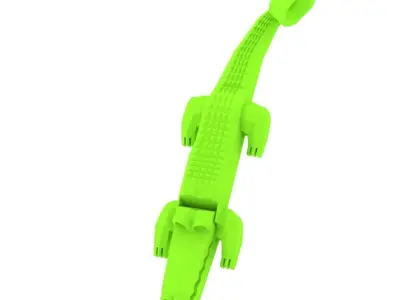 Crocodile pendant 3D print model