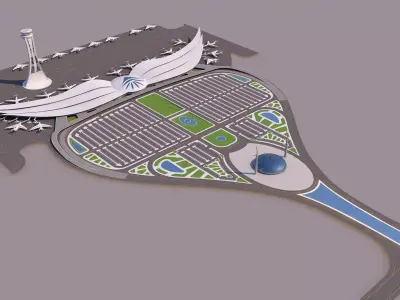 0142 - Airport Bird Wing Building 3D model