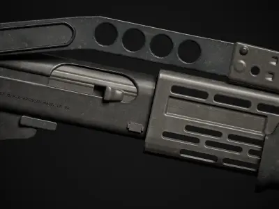 Spas-12 Shotgun 3D Model Low-poly 3D model