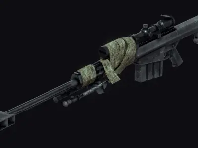 Barrett M82 Free low-poly 3D model