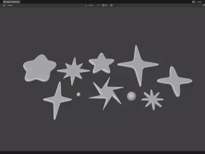 Cartoon Star PACK 3D print model