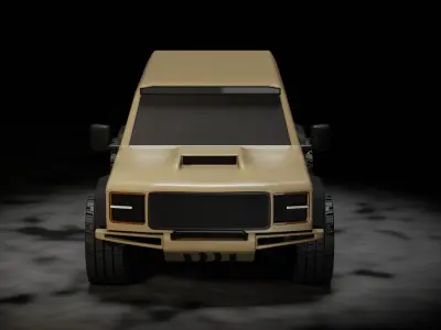 Off-Road car Low-poly 3D model