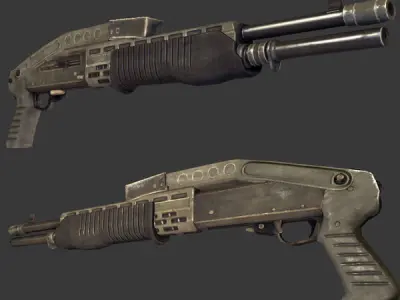 SPAS-12 ShotGun Low-poly 3D model order