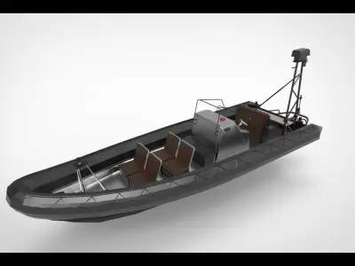 Rigid Hulled Inflatable Boat 3D model