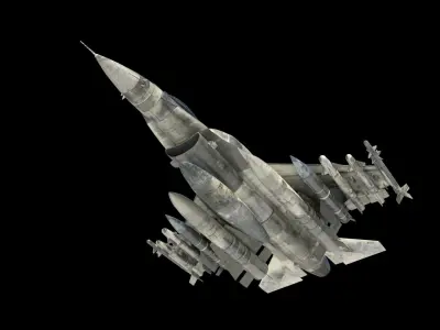 Detailed F16 Model 3D model