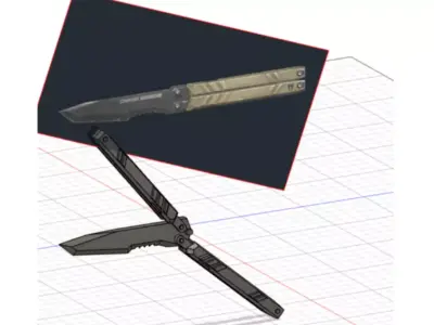 VALORANT BUTTERFLY KNIFE 3D print model