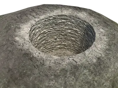 Roman and Medieval lime kiln oven Low-poly 3D model