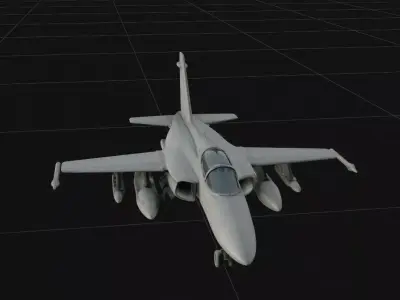 Realistic Modern Supersonic Fighter Jet Aircraft 3D Model Low-poly 3D model