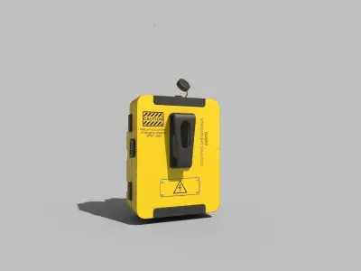 Radio Communications Device Low-poly 3D model