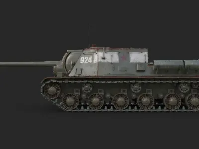 Tank ISU 122  Vray 3D model