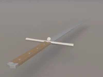 Kriegsmesser samurai sword Free low-poly 3D model