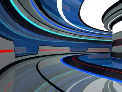 Sci Fi Futuristic Interior 3D model