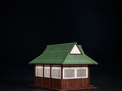JAPAN TRADITIONAL BUILDING 006 Low-poly 3D model