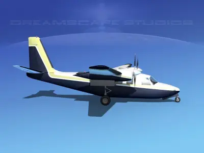 Aero Commander 500 V09 3D model