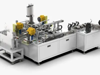 Automatic Tent Aluminum Seat Bending Machine 3D model