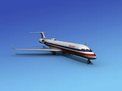 Bombardier CRJ700 American Eagle 3D model