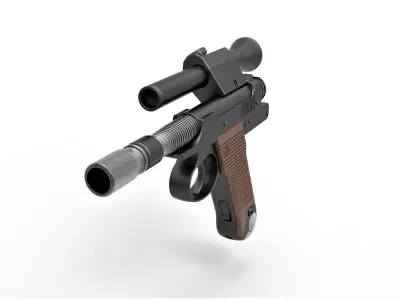 Blaster Pistol of Cara Dune from The Mandalorian 3D model