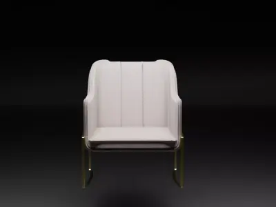 Cream Couch Free 3D model