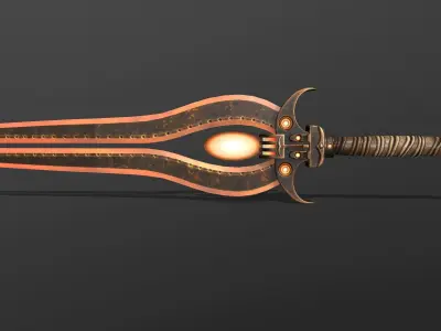 electro sword Free low-poly 3D model