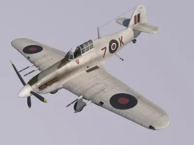 Hawker Hurricane MkIIC Carrier version 3D model