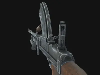 Machine gun Bren Low-poly 3D model