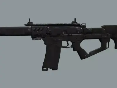 VHS2 Assault Compact Assault Rifle Low-Poly 3D Model Low-poly 3D model