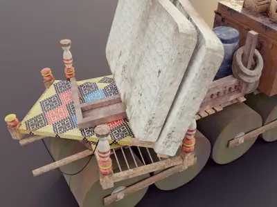 Flood Boat Low-poly 3D model