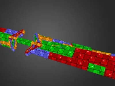 Thanos Infinity Sword Avengers Endgame Movie Version Low-poly 3D model