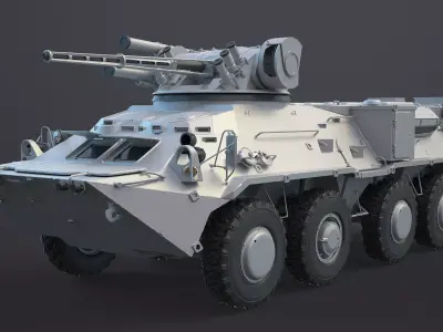 BTR-3 Ukranian APC High-Poly 3D model