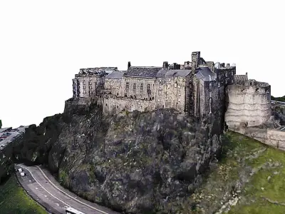 Edinburgh Castle Low-poly 3D model