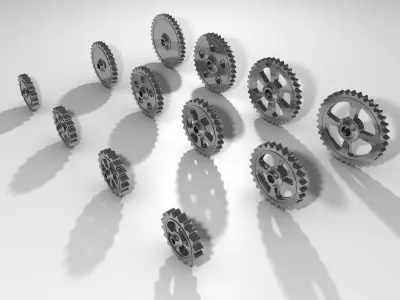 Cogwheels gears 3D model