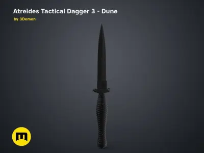 Atreides Tactical Dagger 3 - Dune 3D print model