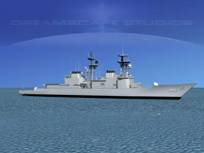 Spruance Class DD985 USS Cushing 3D model