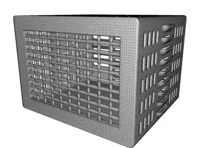 Metallic Air Conditioner Frame 3D model