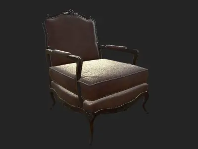 Classic chair lowpoly PBR Low-poly 3D model