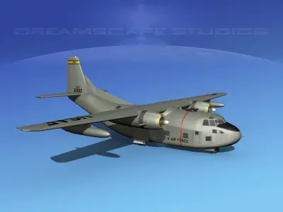 Fairchild C-123B Provider USAF 3 3D model
