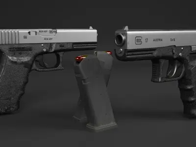 Glock 17 with Magazine 3D model