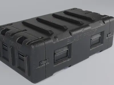Low-poly military case Free low-poly 3D model