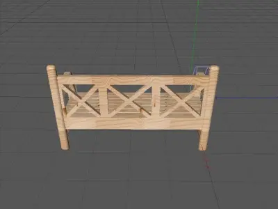Wooden bench modern for outside Free 3D model