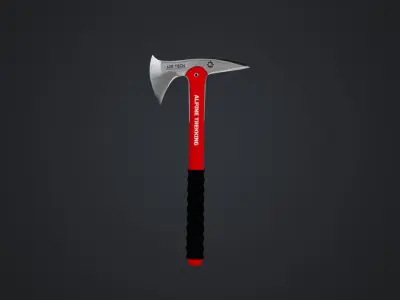 Ice axe Low-poly 3D model