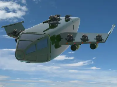 Troop carrier Low-poly 3D model