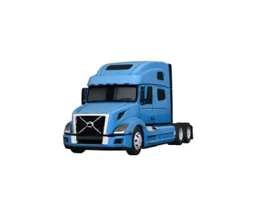 Volvo VNL 760 Highway Sleeper Semi Truck Model 3D model