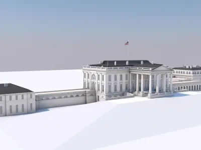 The White House Complex Washington Landmark 3D model