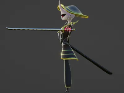 Alien Samurai 3D model