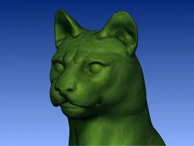 Sitting puma 3D model