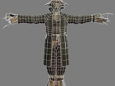 Scarecrow Low-poly 3D model